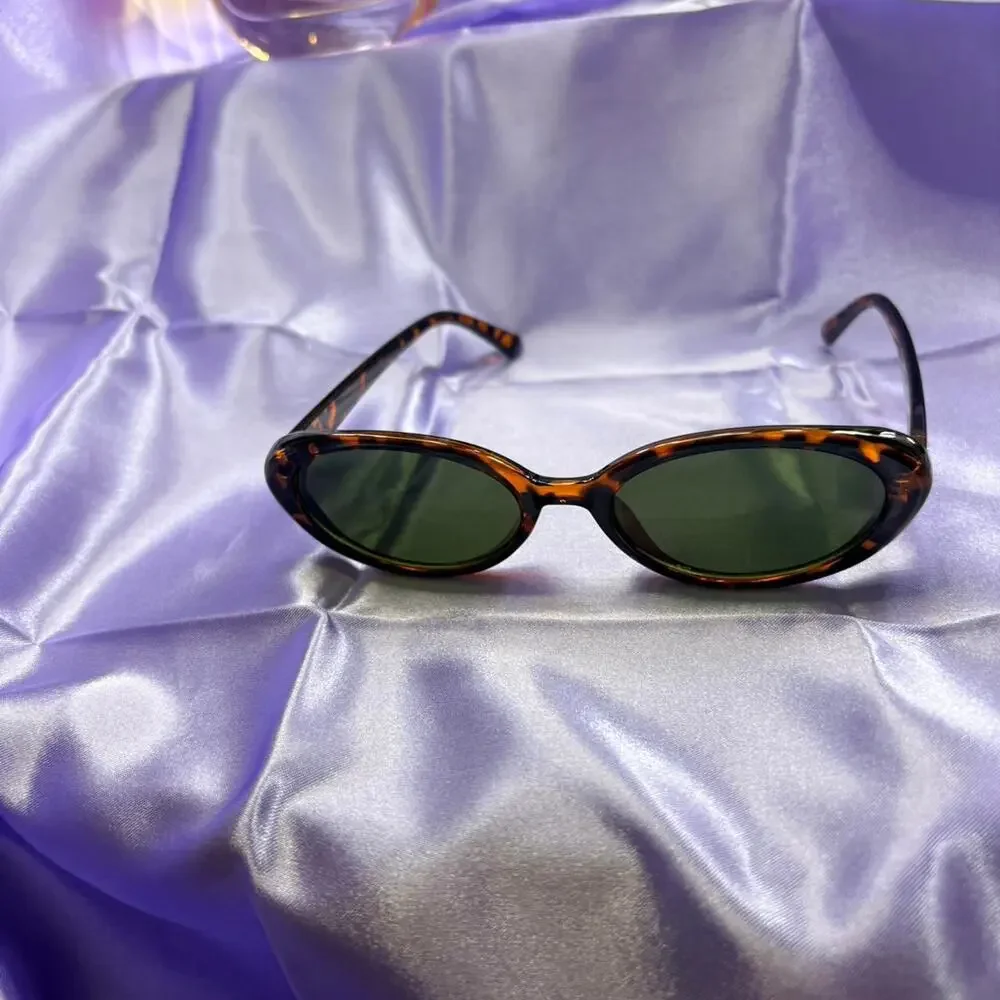 Euro summer tortoise oval sunglasses y2k 90s